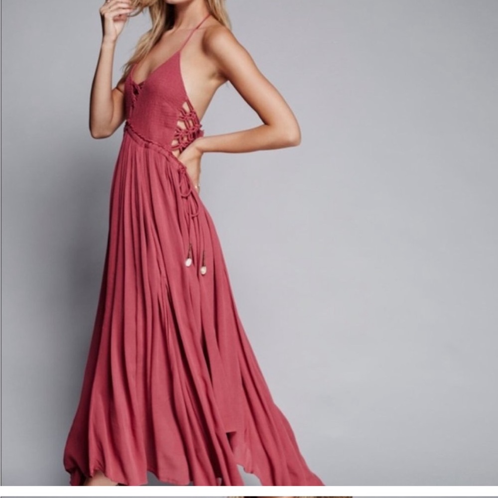 Free People Coconuts All Day Endless Summer Maxi in Dusty Rose - Sm…